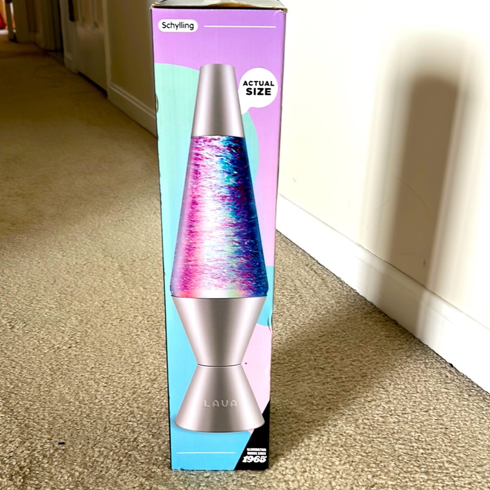 Large sparkle lava lamp for home 🏡